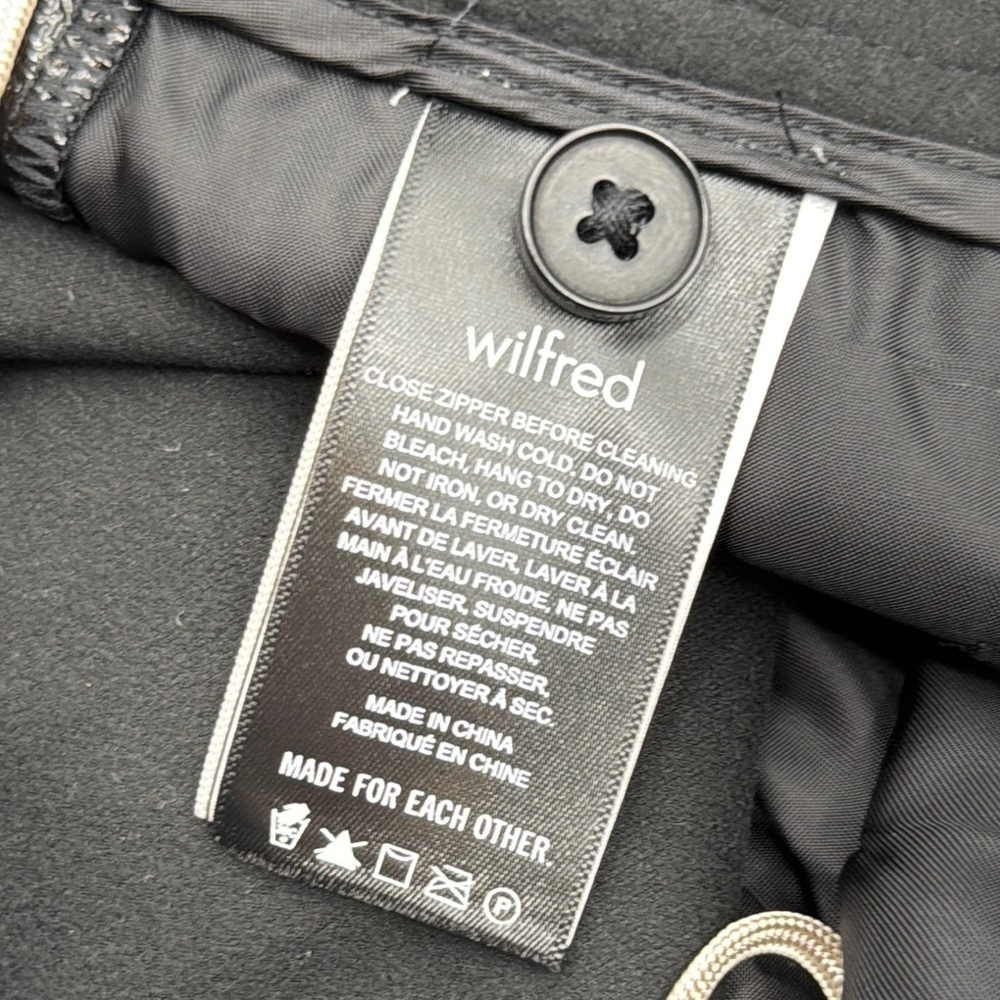 Aritzia WILFRED The Melina Black Super High Rise Faux Leather Pants Size 6 - Picture 5 of 13